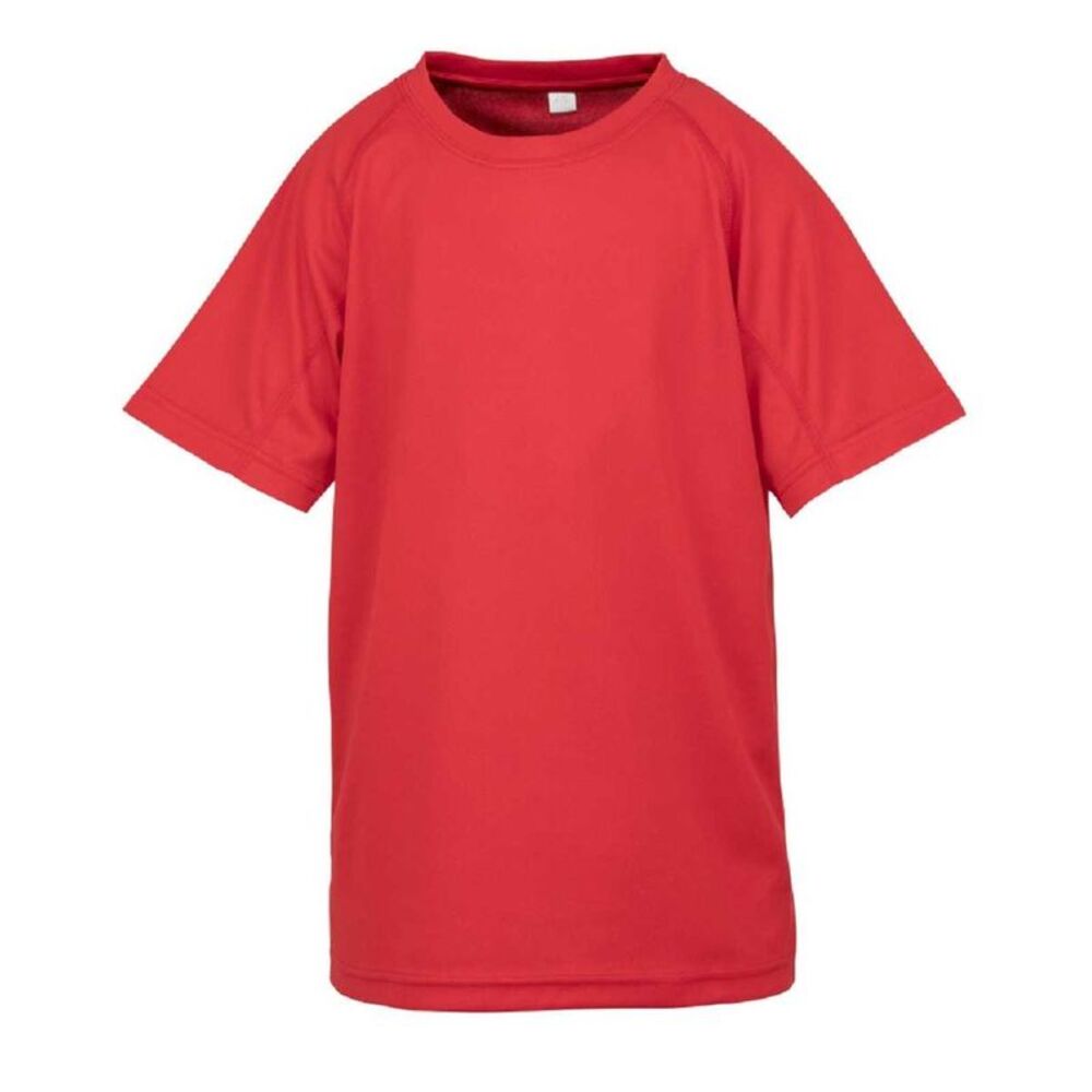 Spiro Impact Childrens/Kids Junior Performance Aircool T-Shirt / Red